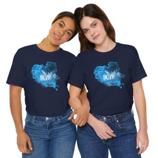 Dream Watercolor Graphic Tee, Abstract Art T-Shirt, Minimalist Blue Ink Wash